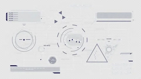 High-tech interface design with data processing animation 스톡 동영상 302446470