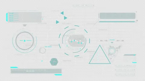 High-tech interface design with data processing animation Stock Footage 314201953