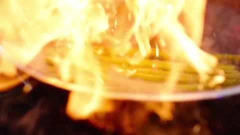 High tech kitchen. Cooking flounder Stock Footage 141601084