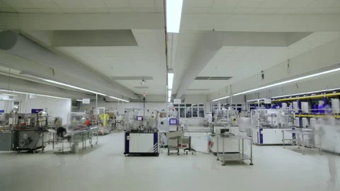 High-Tech Laboratory Facility with Cleanroom Environment and Advanced Equipment Stock Footage 222256457