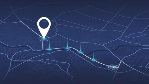 High-tech logistics or digital journey concept. Vector illustration. Stock Illustration