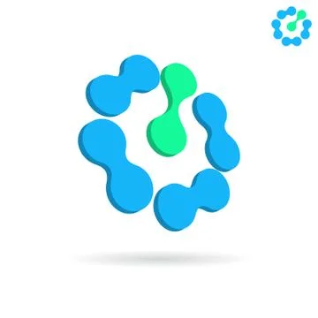 High-tech logo element on white background Stock Illustration