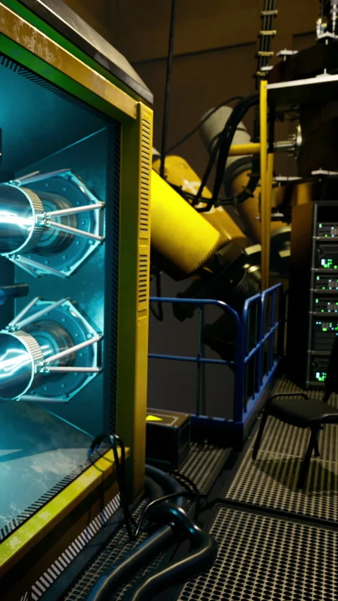 High tech machinery displays intricate design in modern industrial setting Stock Footage 331828048