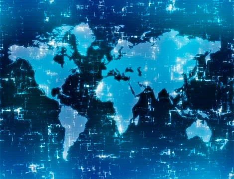 High tech map Stock Illustration