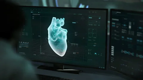 High Tech Medical Science Device Prints New Organ For Ill Patient In Hospital Video stock 197344139