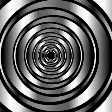 High tech metallic ring background- optical illusion  Illustrazione stock