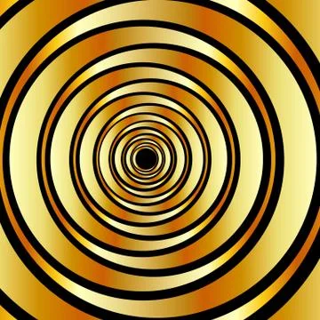High tech metallic ring background- optical illusion  Illustrazione stock