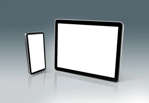 High Tech mobile phone and digital tablet pc Stock Illustration