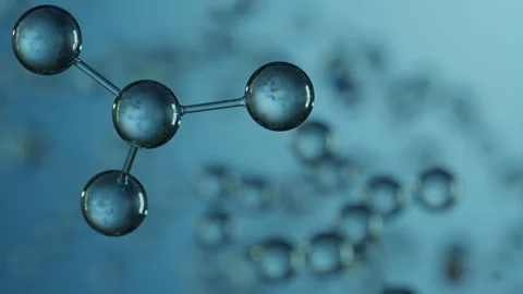 High Tech Molecule Structures with a Glass Look Stock Footage 240795485