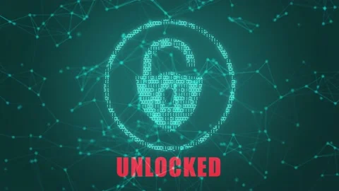 High tech motion graphic, with animated binary code theme, with flashing Stock Footage 155966154