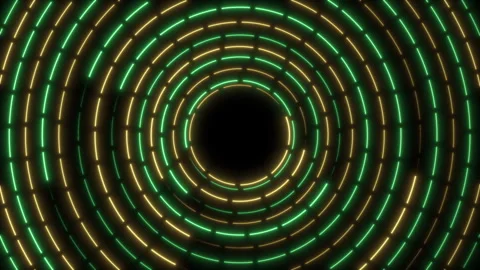 High Tech Neon Frame Circle, Futuristic Neon Background 動画素材 337022388