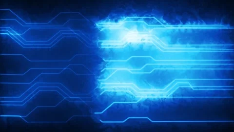 High-Tech Neon Laser Beams and Sci-Fi Light Streaks | Futuristic Glow 4K 動画素材 304949943