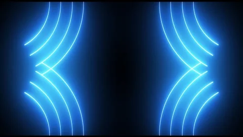 High-Tech Neon Light Beams Flowing Animation | Futuristic Glow 4K 動画素材 304947908