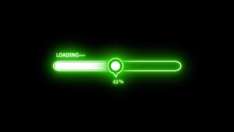 High-Tech Neon Style Progress Bar Loading Animation Loop 库存影片 314657018