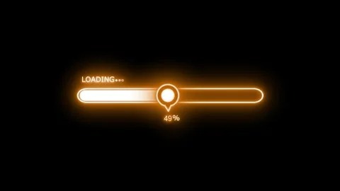 High-Tech Neon Style Progress Bar Loading Animation Loop Video stock 314657030