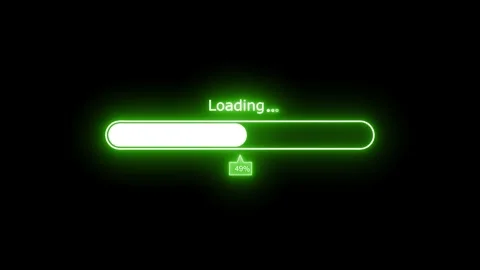 High-Tech Neon Style Progress Bar Loading Animation Loop Video stock 314657196