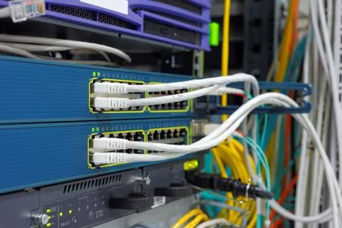 High tech network cables Stock Photos