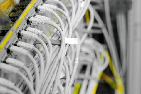 High tech network cables Stock Photos
