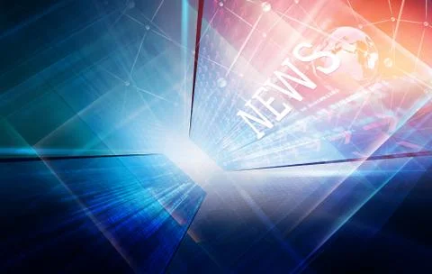 High-Tech News  Studio Background Concept Series Stock Illustration