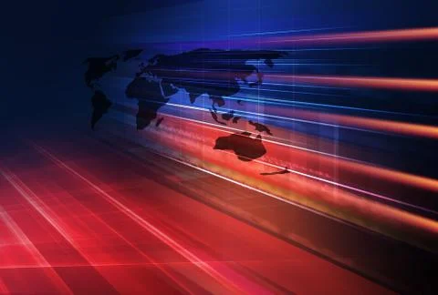 High-tech news studio background with transmission lines concept series Illustration