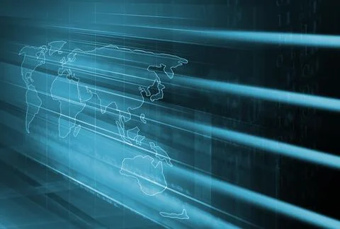 High-tech news studio background with transmission lines concept series Stock-Illustration