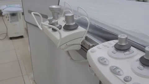 High-tech operating room. Close-up. Applied control panel. Stock Footage 164675128