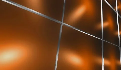 High tech orange 3d render Stock Illustration
