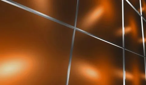 High tech orange 3D render Stock Illustration