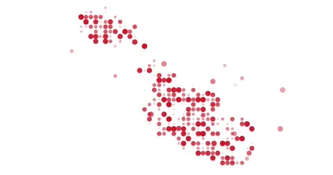 High Tech Particle Visualization of Malta Country Shape Stock Footage 318898240