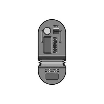 High tech pill. Smart computerized pilule. Concept medicine of future and n.. Stock Illustration