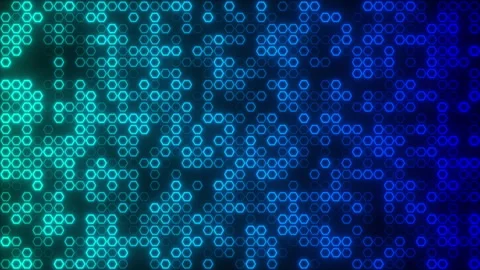 High Tech Polygon Shape Animation Digital Glowing Polygon Shape Particle Stock Footage 348048872