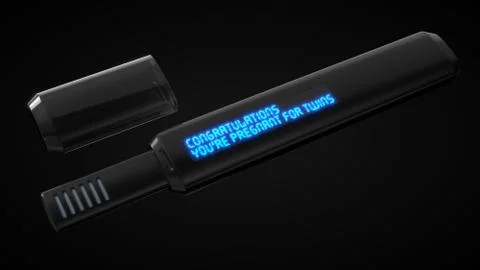 High tech pregnancy test with screen.3d illustration Stock Illustration