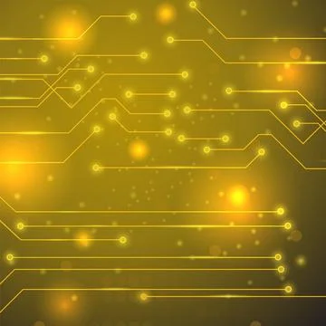 High Tech Printed Circuit Board Modern Computer Technology Background. Cir... Foto stock
