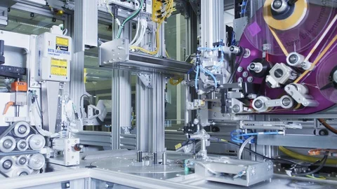 High Tech Production Plant - Computerized Chip Manufacturing Video stock 85669029