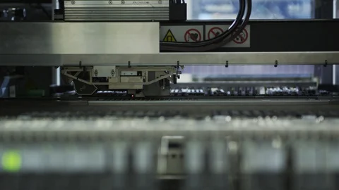 High Tech Production Plant - Computerized Chip Manufacturing Video stock 85702944