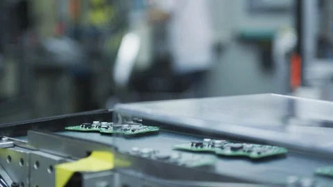 High Tech Production Plant - Computerized Chip Manufacturing Video stock 89582536