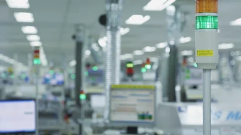 High Tech Production Plant - Computerized Chip Manufacturing Video stock 89582949
