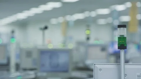 High Tech Production Plant - Computerized Chip Manufacturing Video stock 89583418