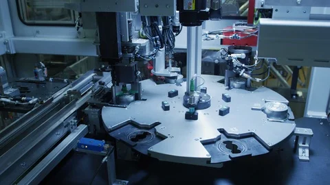High Tech Production Plant - Computerized Assembling Manufacturing Video stock 98657140