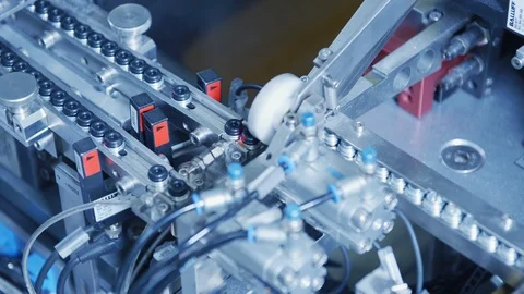 High Tech Production Plant - Computerized Chip Manufacturing Video stock 98658337