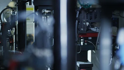 High Tech Production Plant - Computerized Chip Manufacturing Video stock 98661612