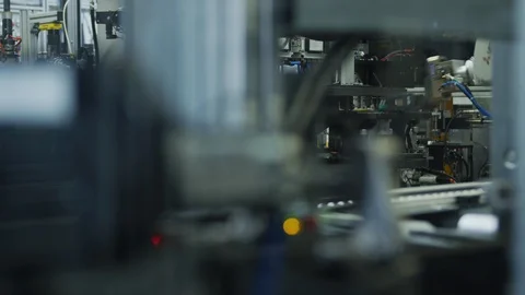 High Tech Production Plant - Computerized Chip Manufacturing Video stock 98690494