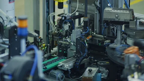 High Tech Production Plant - Computerized Chip Manufacturing Video stock 98710252
