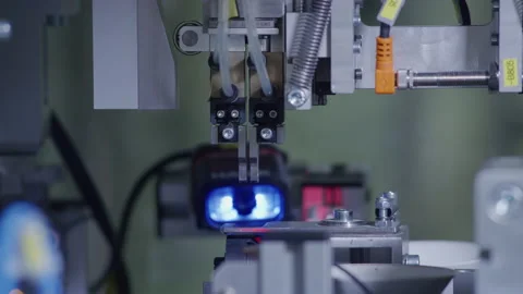 High Tech Production Plant - Computerized Robotic Manufacturing Video stock 167095201