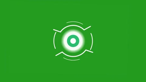 High Tech Radar Scanner HUD Green Screen Animation Loop 動画素材 333814100