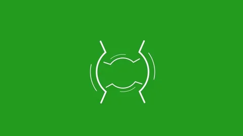 High Tech Radar Scanner HUD Green Screen Animation Loop Stock-Footage 333814103