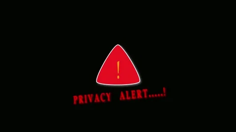 High-tech red warning icon featuring exclamation mark and alert message on .. Stock Footage 321451344