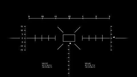 High-tech riflescope with alpha channel, version4 Stock Footage 87120787