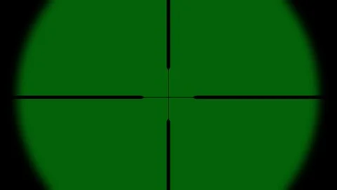 High-tech riflescope with alpha channel, version5b, thicker lines Stock Footage 87931494