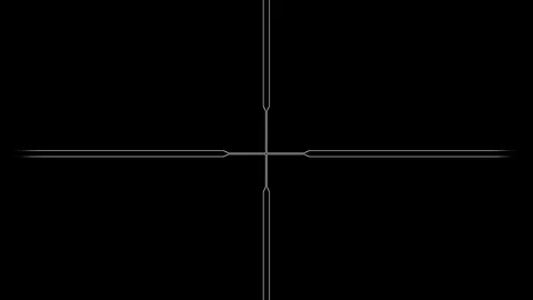 High-tech riflescope with alpha channel, version5b, thicker lines Stock Footage 87931501